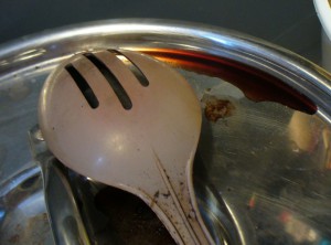 lichen vat stirring spoon