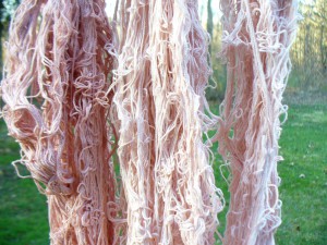 madder exhaust on bleached cotton