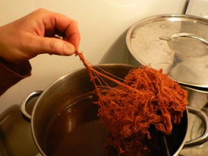 madder orange yarn