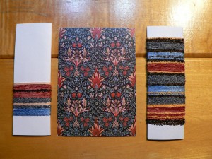 William Morris inspired yarn wraps